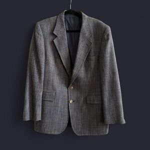 Evan Picone Gray Checkered Blazer